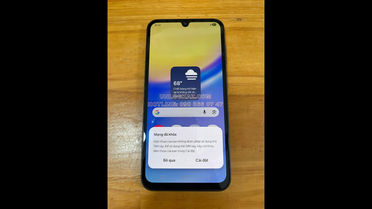Unlock sim Samsung Galaxy A15 5G ''metro by T-Mobile'' thành công
