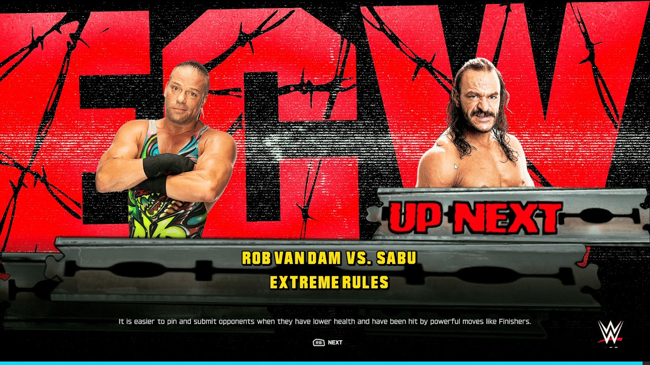 WWE 2K25 — Роб Ван Дам против Сабу — Экстремальные правила Анархии!