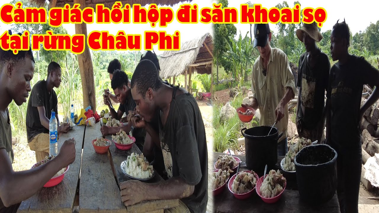 Những biểu cảm Ồ, À khi lần đầu ăn món  khoai sọ || Tony Phong cuộc sống Châu Phi