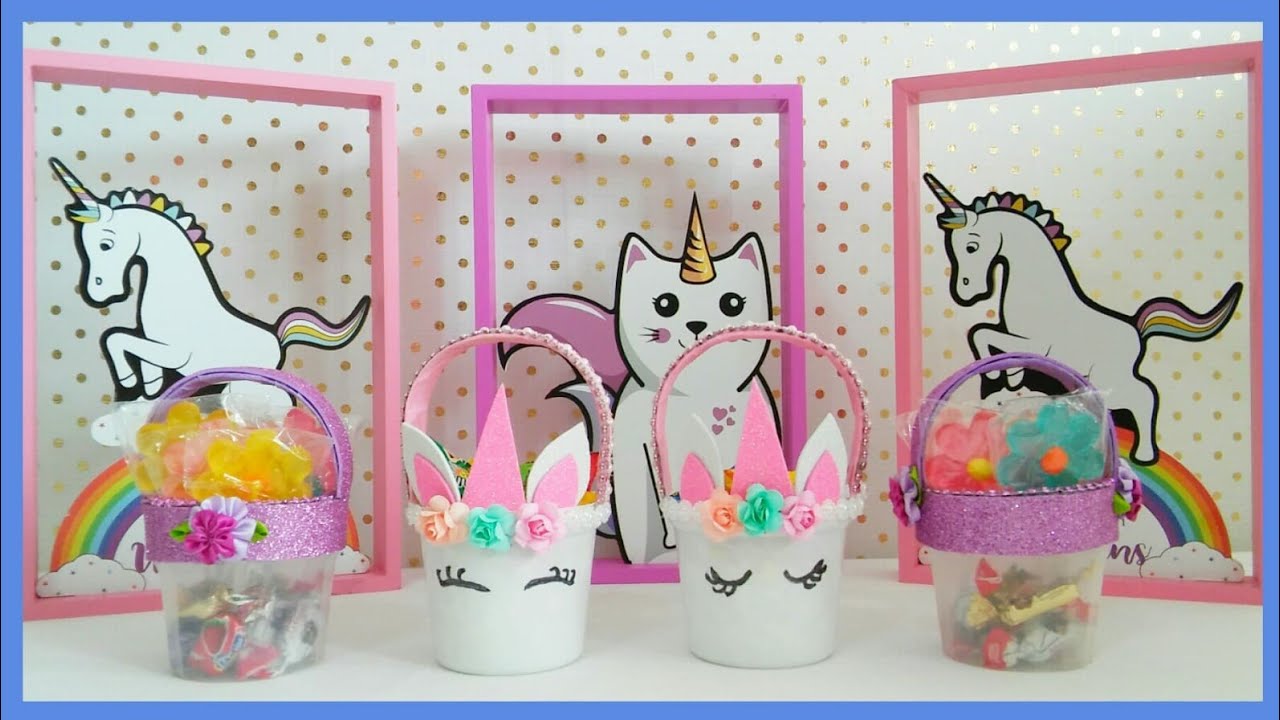 Dulcero con Vasos de Comida Rapida | Dulcero de Unicornio Super Cute