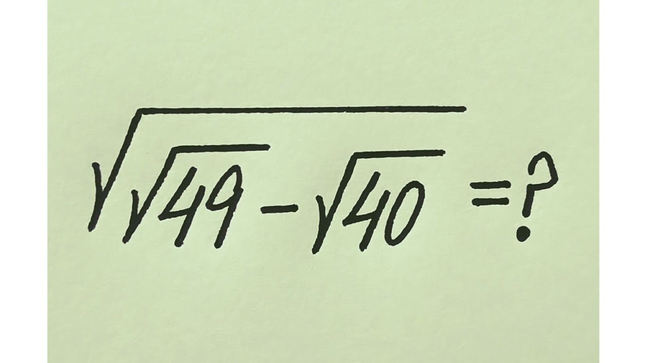 Nice Radical Simplification Question | World Olympiad Mathematics Competition | Simplification 
