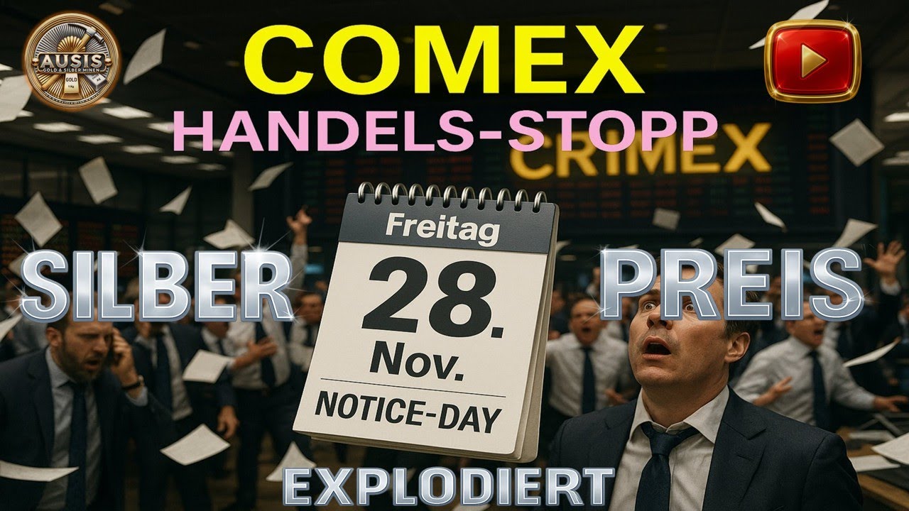 Silberpreis-Explosion &  COMEX-Handels-Stopp! (hybrides KI/HI-Video mit aktueller Kursentwicklung)