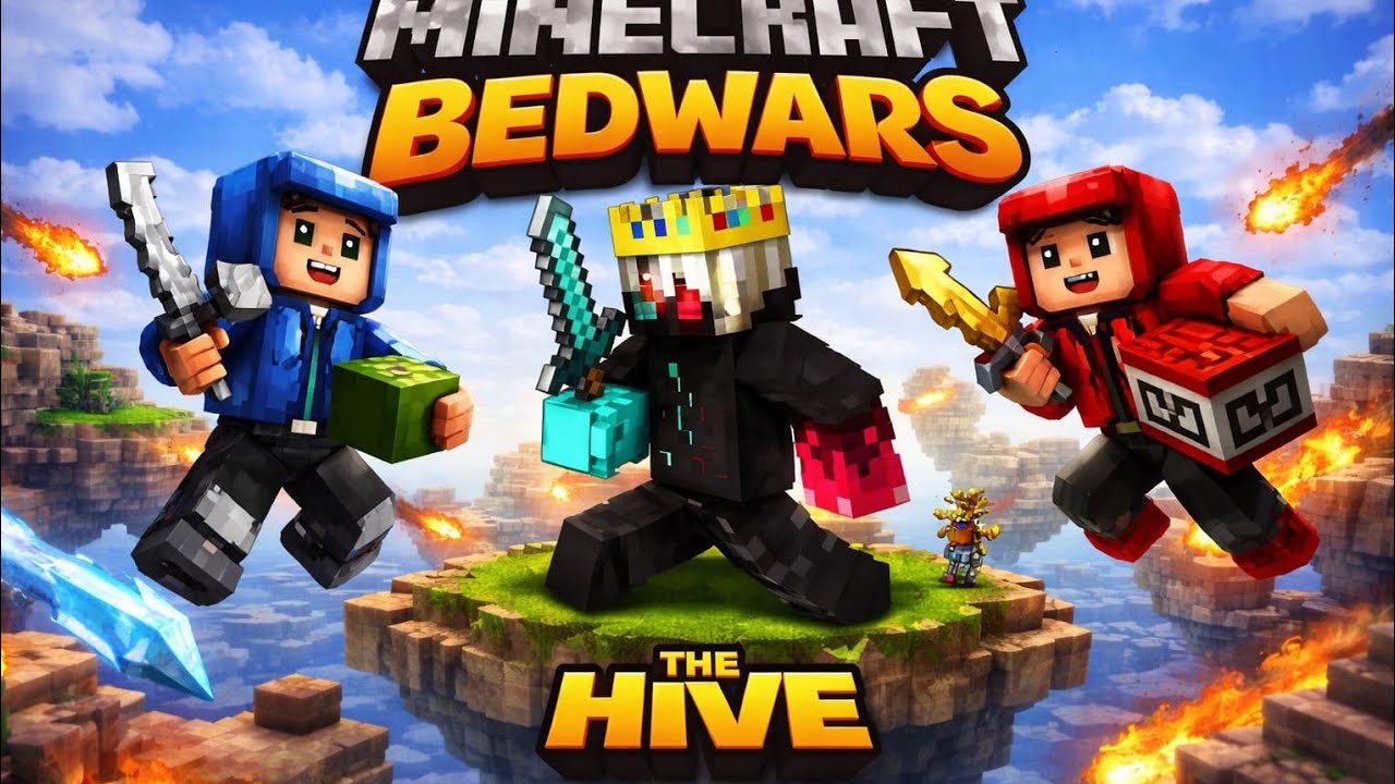Minecraft 🔥 Hive bedwars play on  mobile 📱 😎 