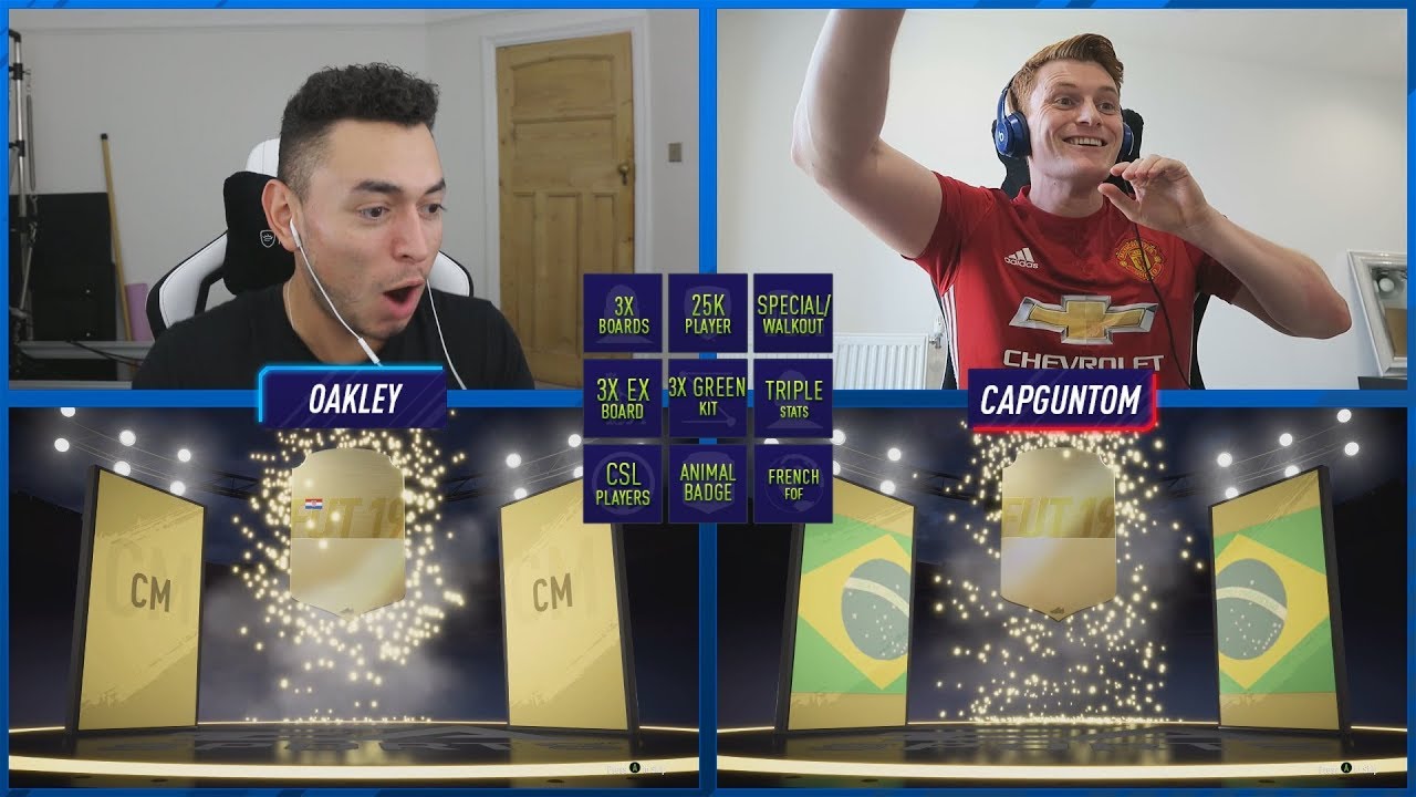 МНОГО ВЫХОДОВ 🔥 FIFA 19 FIFA BINGO против CapGunTom (НАБОРЫ FIFA 19 BINGO)