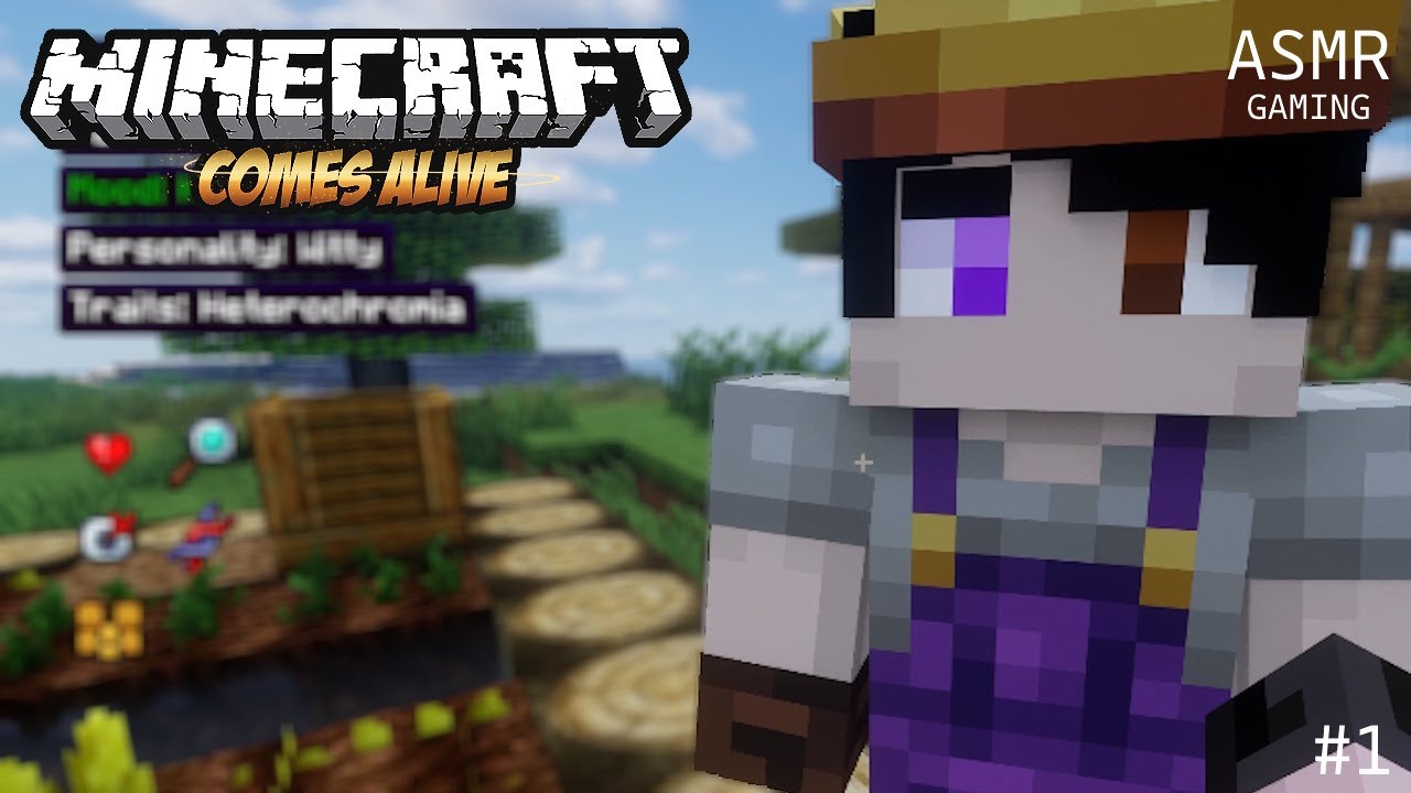 ASMR Minecraft Comes Alive Ep. 1 | Meeting Our Neighbors! 🎧🌾