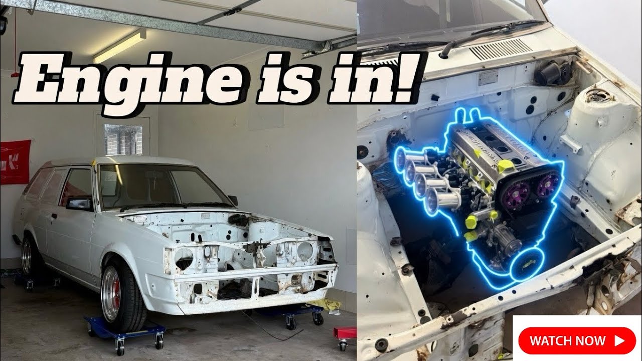 Наконец-то устанавливаю двигатель в свой фургон Toyota Corolla!