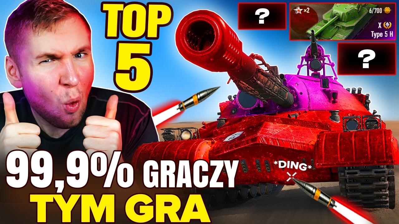 99,9% GRACZY GRA TYMI CZOŁGAMI *SĄ TOKSYCZNE* | TOP 5 NAJPOPULARNIEJSZYCH MASZYN w WOT