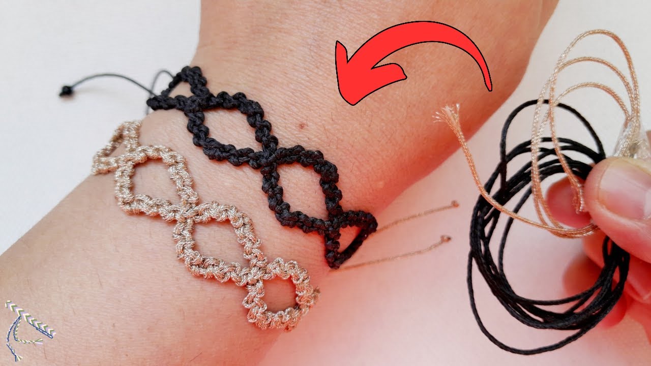 I saw it in a popular store and fell in love with it so, I made it myself🫰|DIY|Makrome bracelet