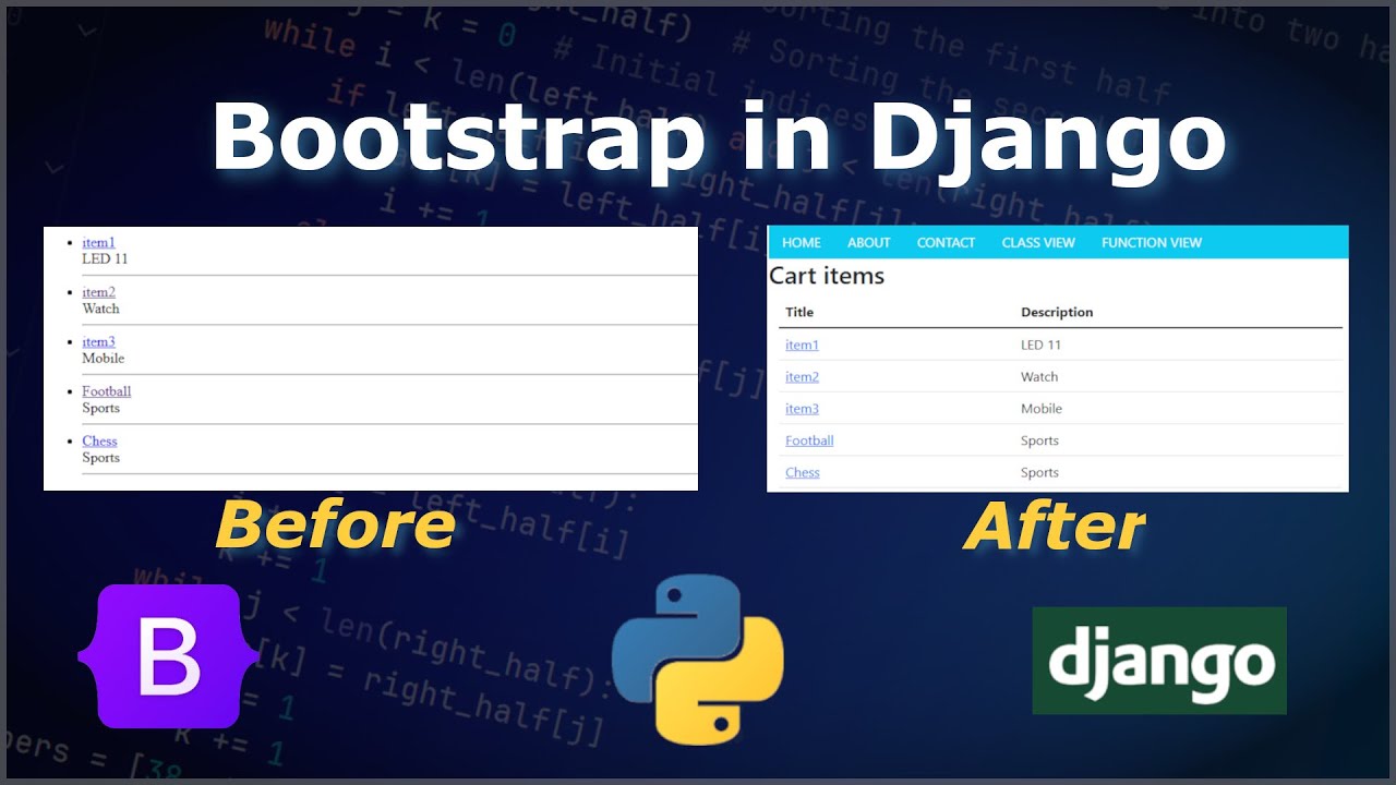 Интеграция Bootstrap в Django | Учебное пособие по Django | Bootstrap Django