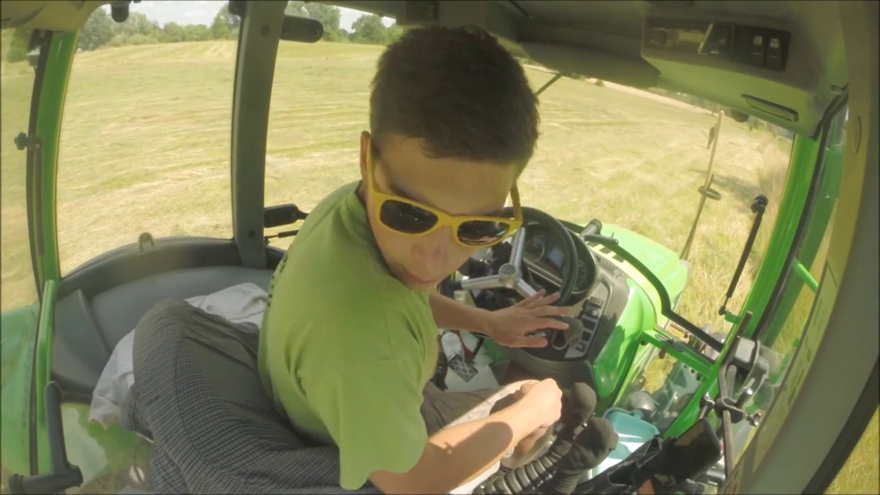 Foin 2018 en Alsace : fauchage en Lindner geotrac 94 et Kuhn gmd 44 [GoPro] [Sony]