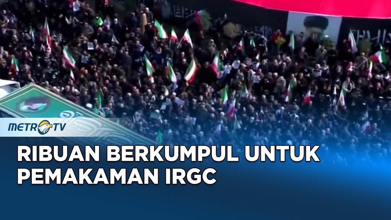 Lautan Pelayat di Teheran Saat Pemakaman Komandan IRGC Tewas Serangan AS‑Israel