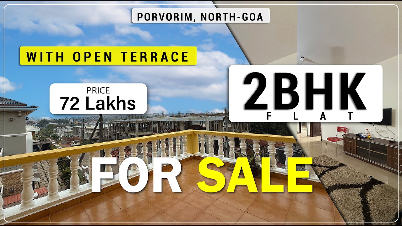 2 BHK Furnished Flat with Open Terrace for Sale in Porvorim, North Goa | ₹65 Lakhs