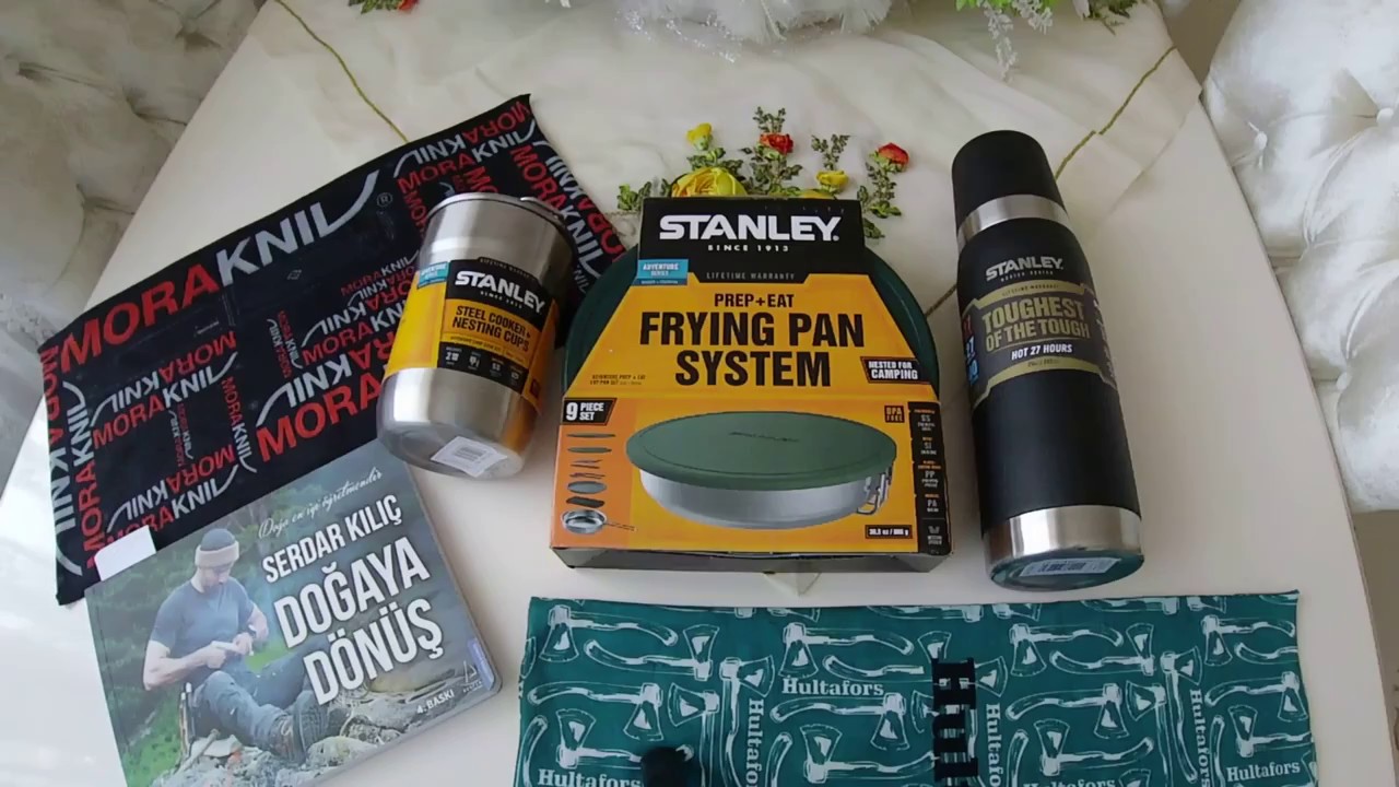 Stanley Tava, Termos, Pişirme Seti. Stanley Frying Pan System, Camp Cook Set and Vacuum Bottle.