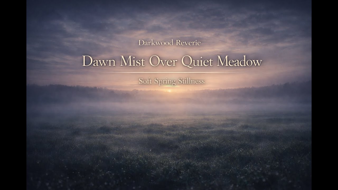 Dawn Mist Over Quiet Meadow • Spring Sleep Ambience | Darkwood Reverie