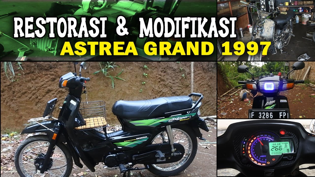 RESTORASI & MODIFIKASI ASTREA GRAND 1997 + SPPEDO ganti PAKE DIGITAL