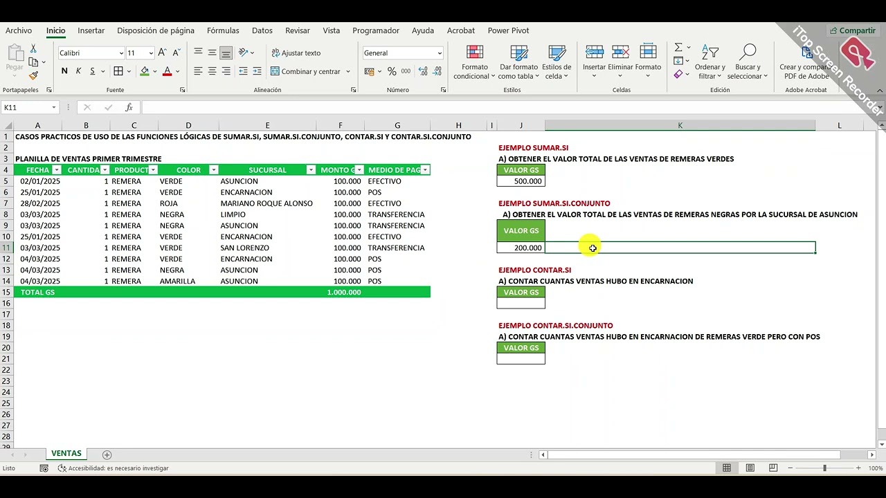 Aprende a usar Sumar.SI, Sumar.si.conjunto, Contar.si y Contar.si.Conjunto en Excel