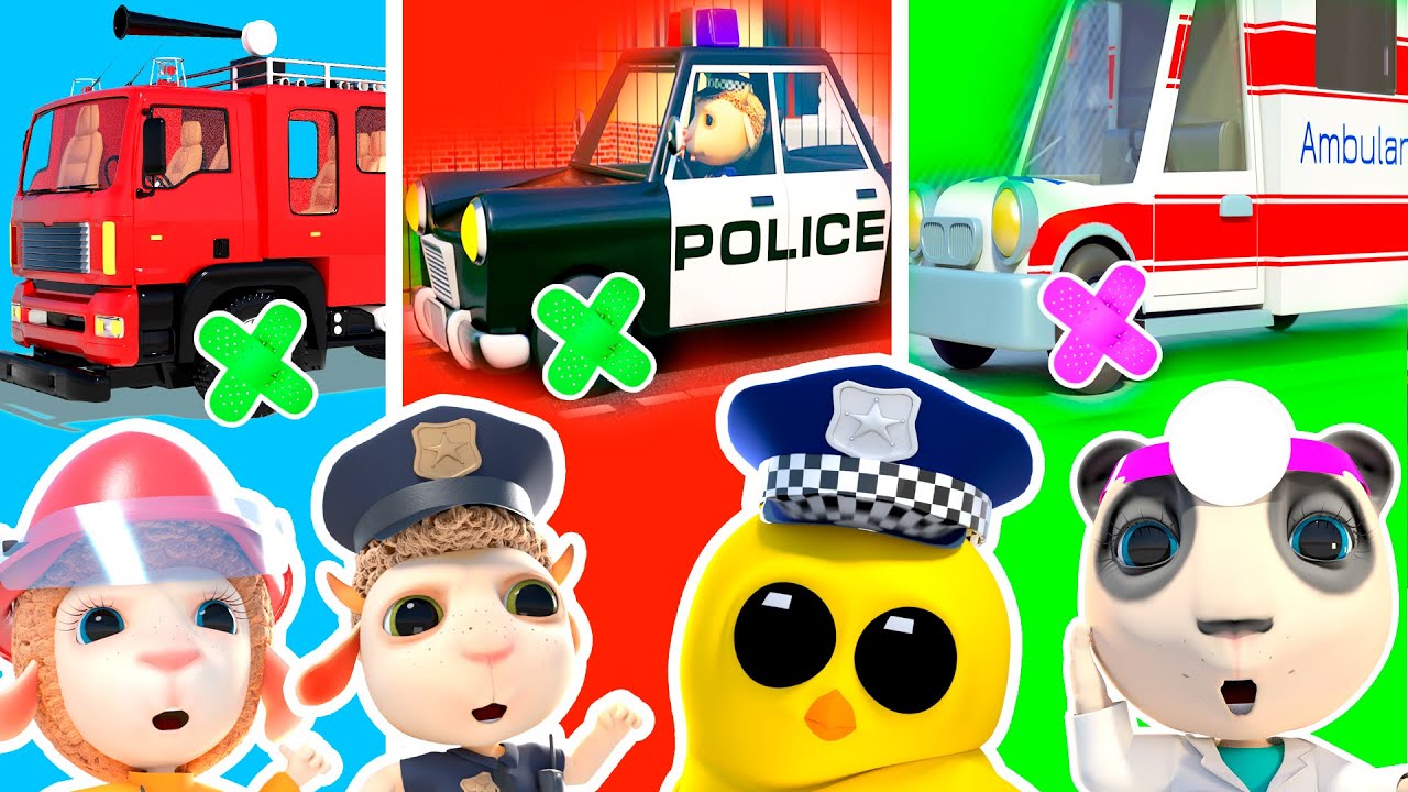 Rookie Firefighter Johny 🚓 🚑 🚒 Kids Songs 🌞 Hot vs Cold 🧊 Play Safe: Doctor, Policeman and Bad Thief