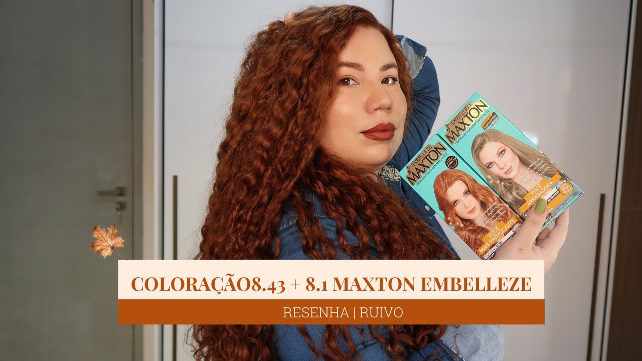 COLORAÇÃO MAXTON 8.43 + 8.1 EMBELLEZE | RUIVO ACOBREADO DOURADO NUDE | ERIKA CIBELLE