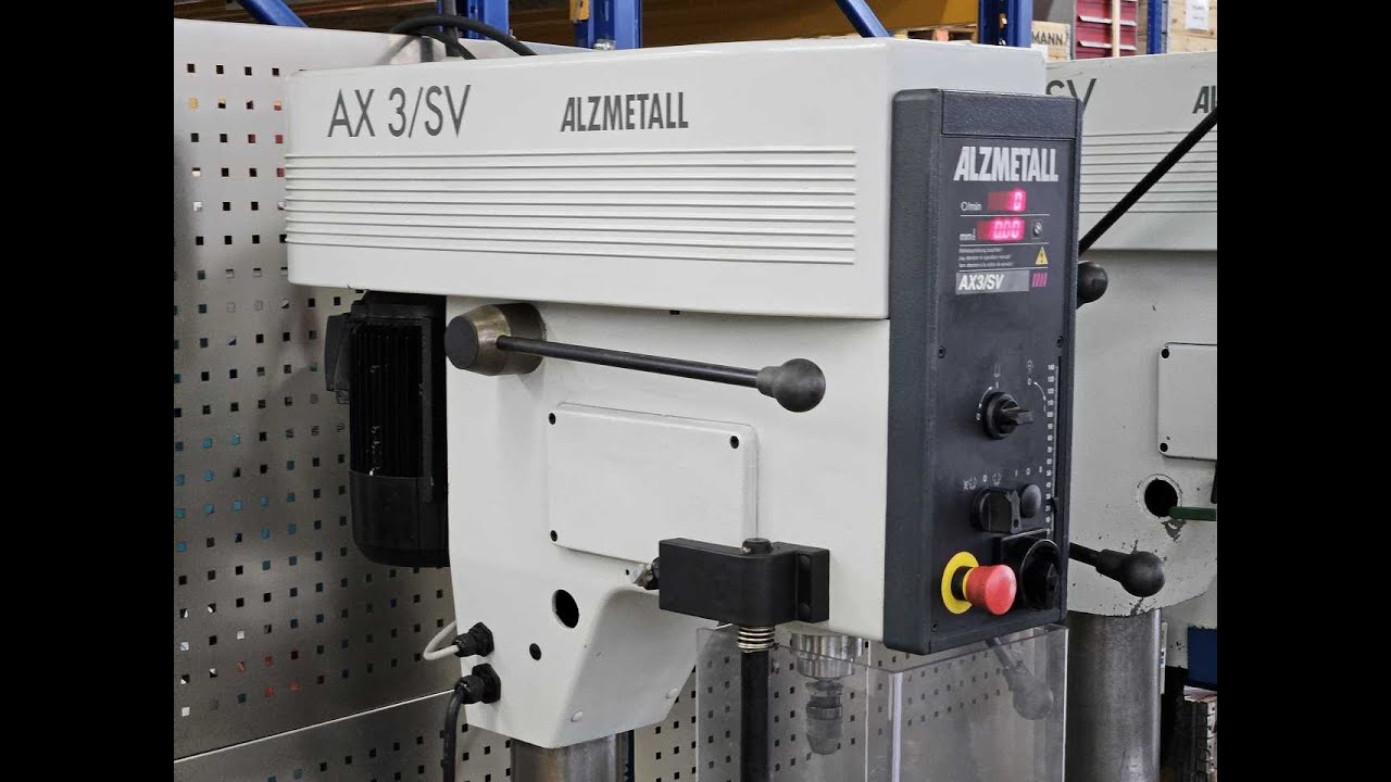 Funktionsvideo: ALZMETALL AX 3/SV Säulenbohrmaschine (2017)