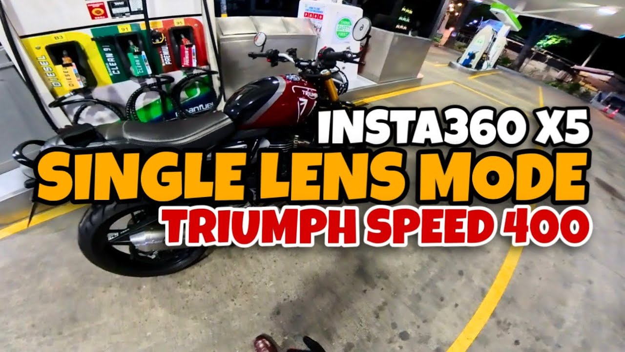 Testing: Single Lens Mode | Insta360 X5 | Triumph Speed 400