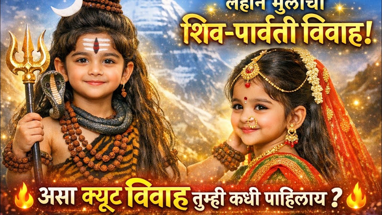 1️⃣ लहान मुलांचा शिव-पार्वती विवाह सोहळा | पाहून तुम्ही थक्क व्हाल! 🔱✨#viralvideo शिवपार्वतीविवाह 
