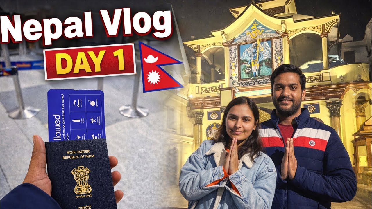 Day 1 Delhi to Kathmandu 🇳🇵 | Flight Journey, Hotel, Pashupatinath Temple | Nepal Travel Vlog