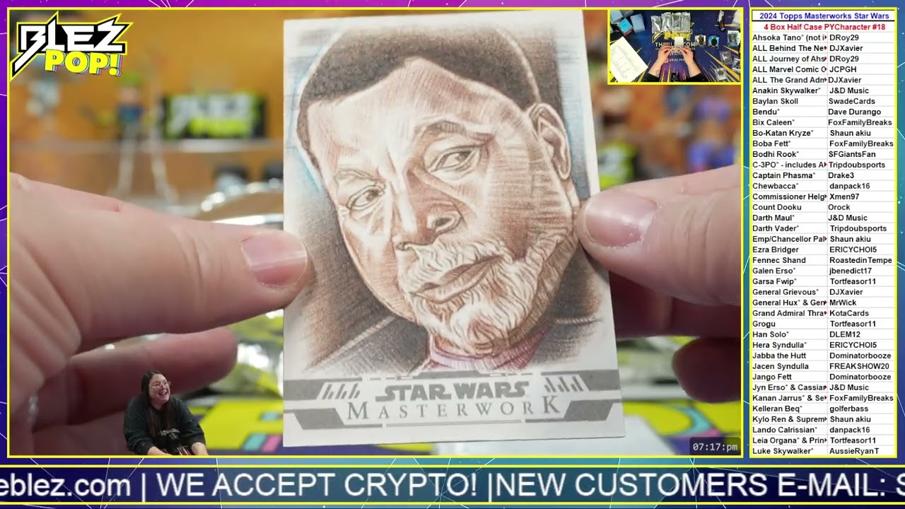 2024 Topps Masterworks Star Wars 4 Box Half Case Break Pick Your Character #18