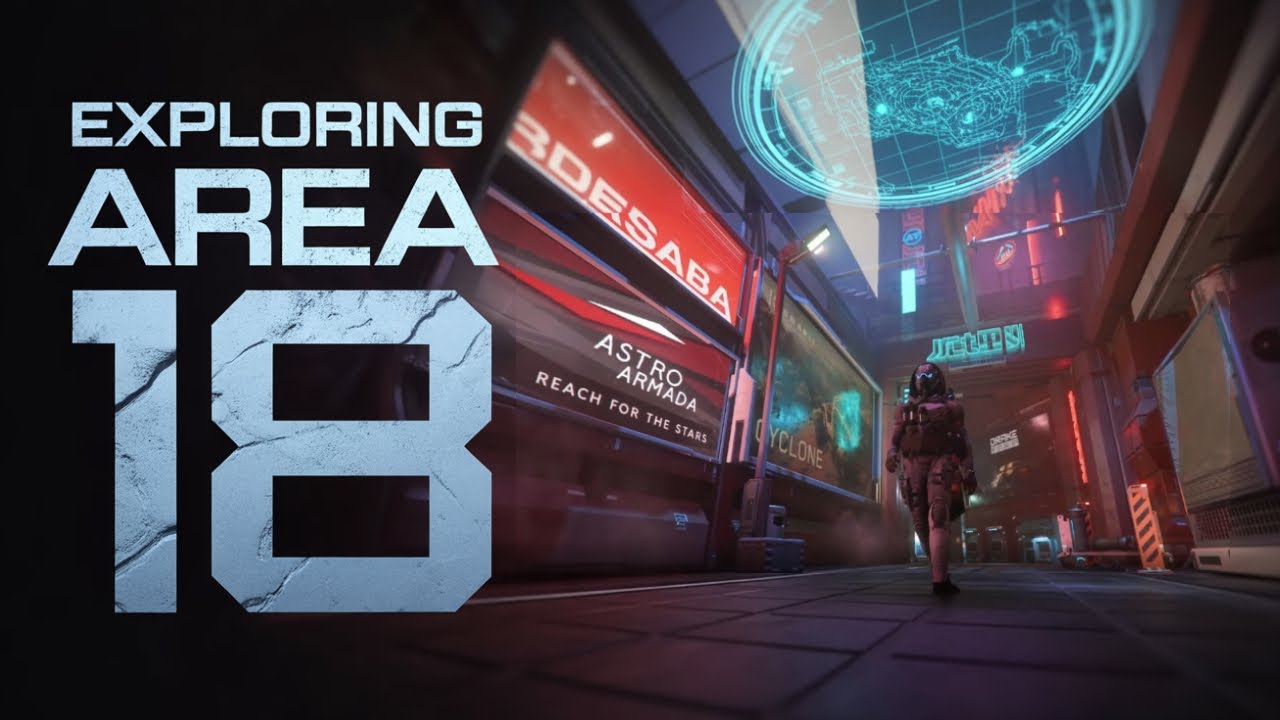 Exploring Area18 | A Guided Tour of Area18 in Star Citizen with QSO