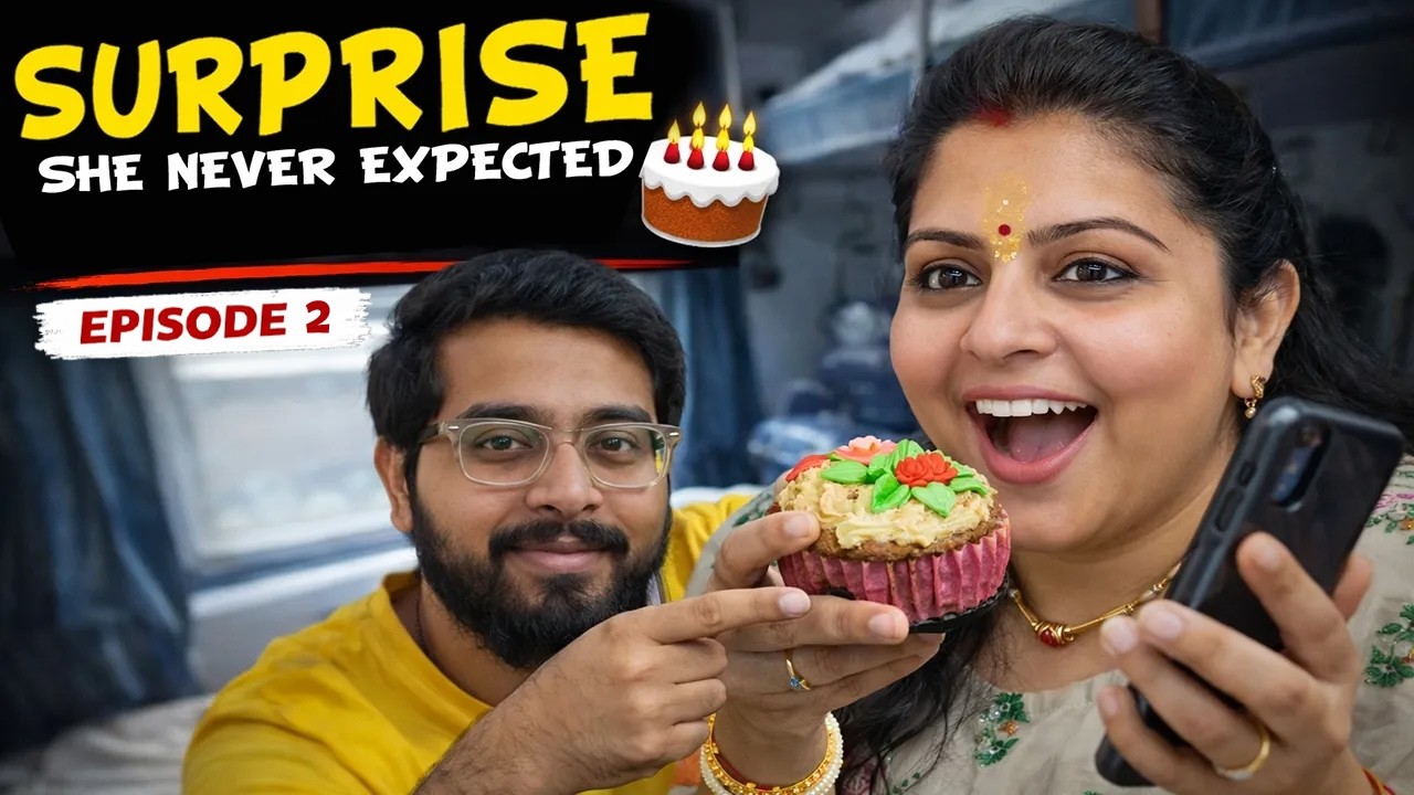 I Surprised My Wife in a Running Train 🎂🚆 | Cleartrip.com Hotel Booking | Puri Series Episode 2