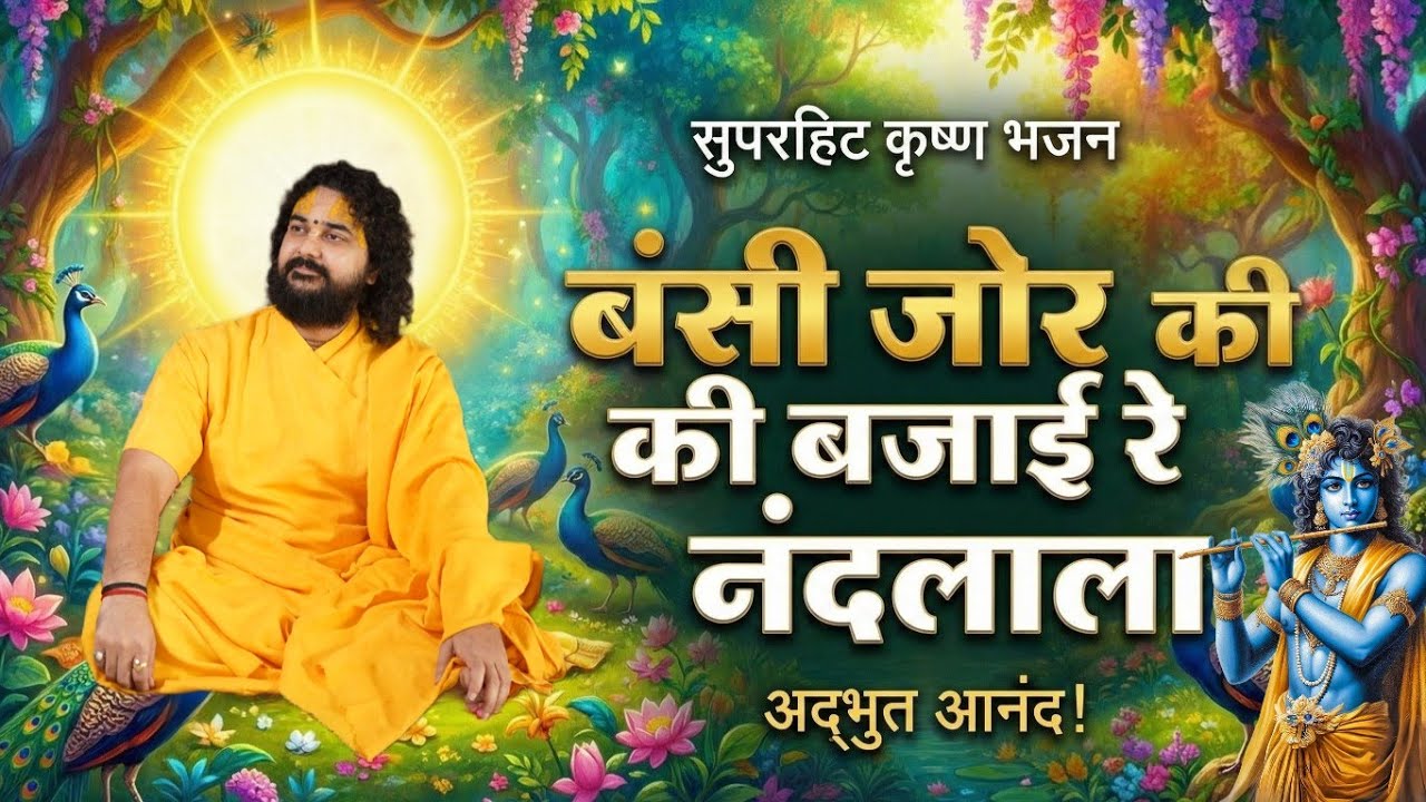 Superhit Krishna Bhajan: बंसी जोर की बजाई रे नंदलाल | Jagadguru Nimbarkacharya | Best Bhajan 2025