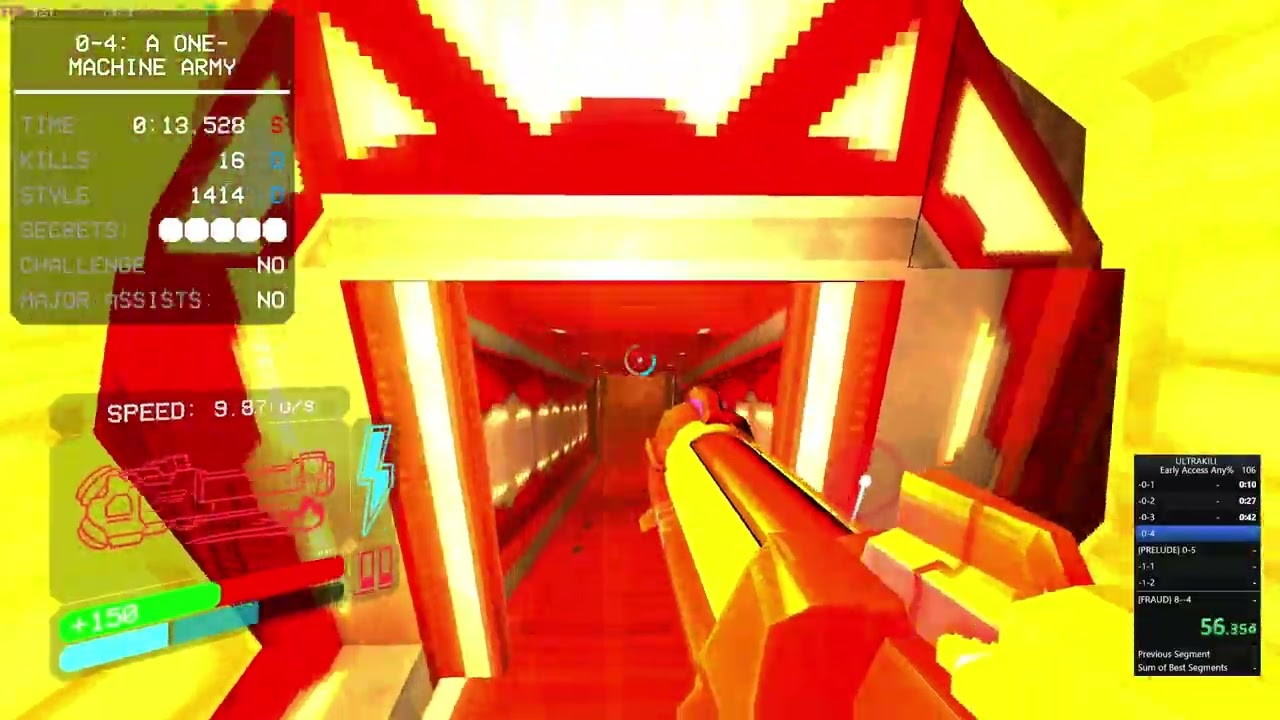 ultrakill speedrun LAYER% PRELUDE PB 1:25.158