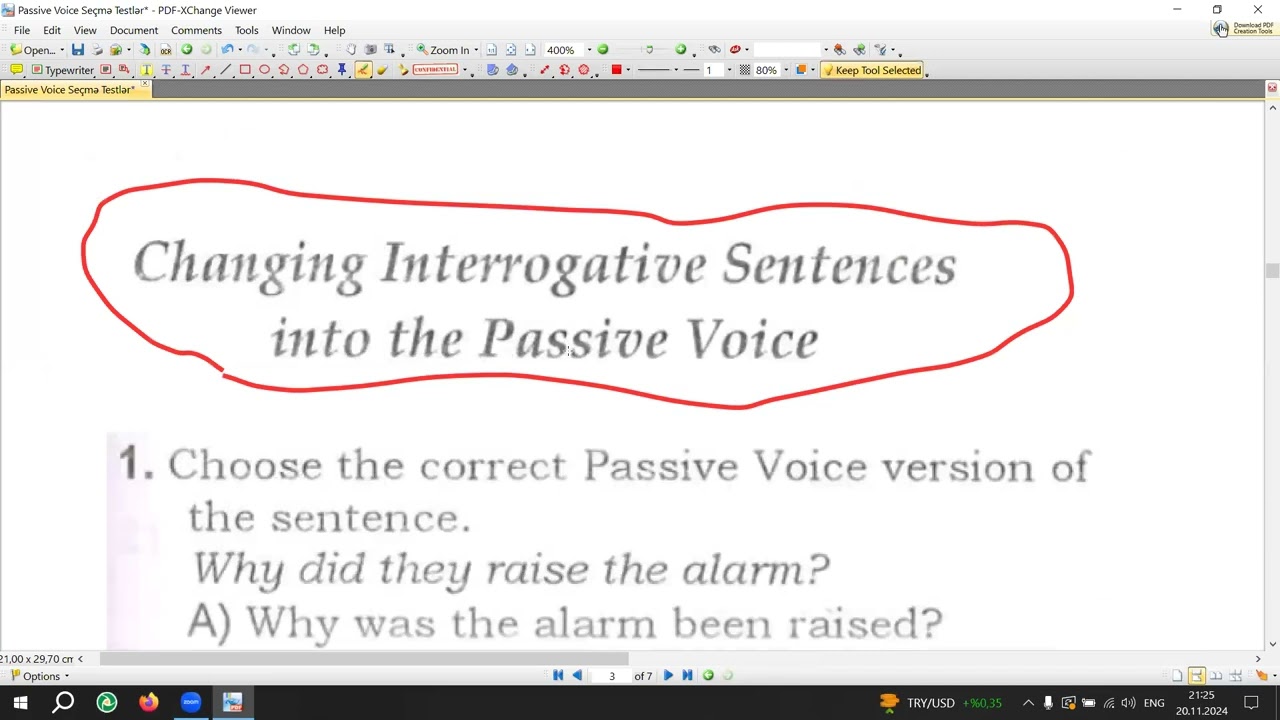 Passive Voice - Testler