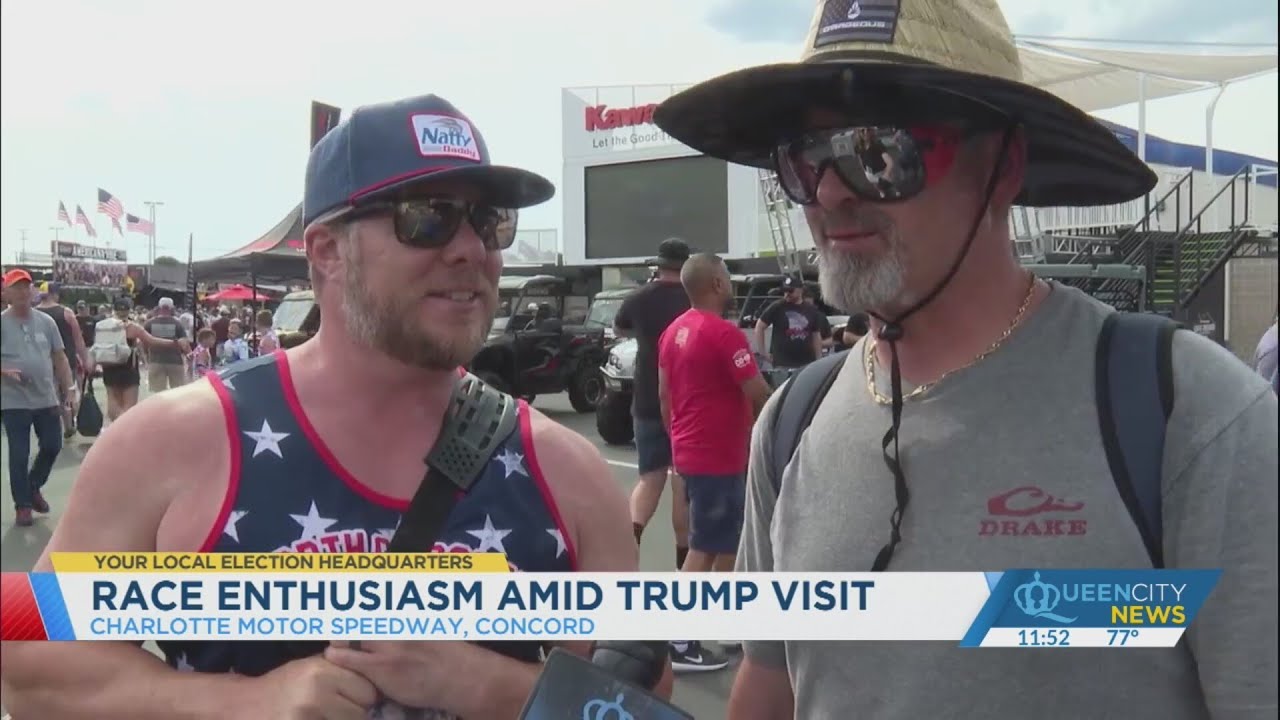 Race enthusiasm amid Trump visit