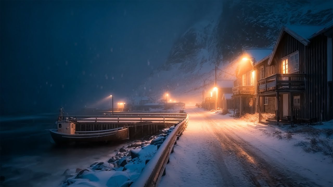 Frozen Cabin in a Howling Snowstorm ❄️ Windy Night ASMR for Stress Relief, Deep Sleep & Relaxation