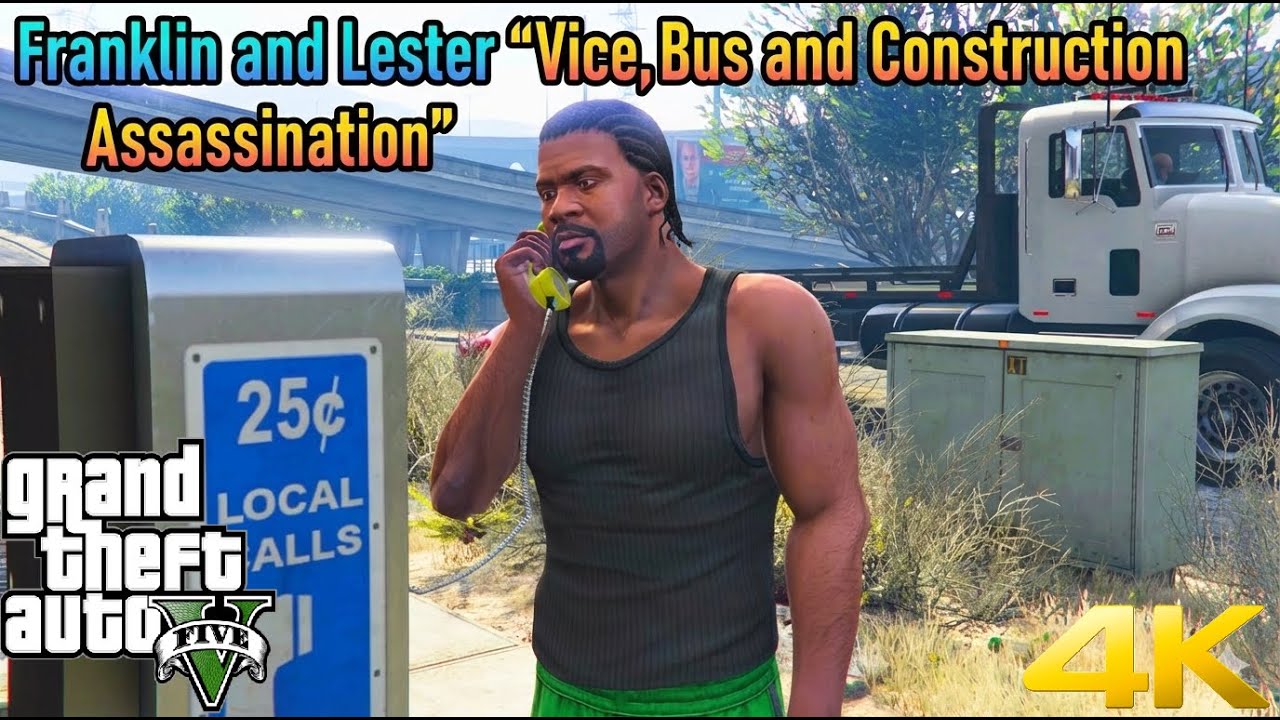 GTA 5 Gameplay PS5 4K 60 FPS || "Franklin and Lester "Vice, Bus and Construction Assassination"" ||