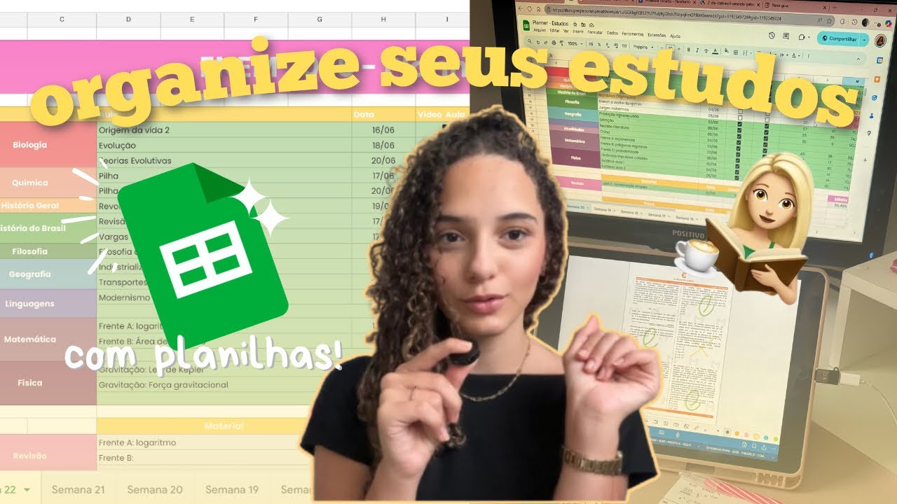 como eu organizo o meu estudo com planilhas | tour + como usar