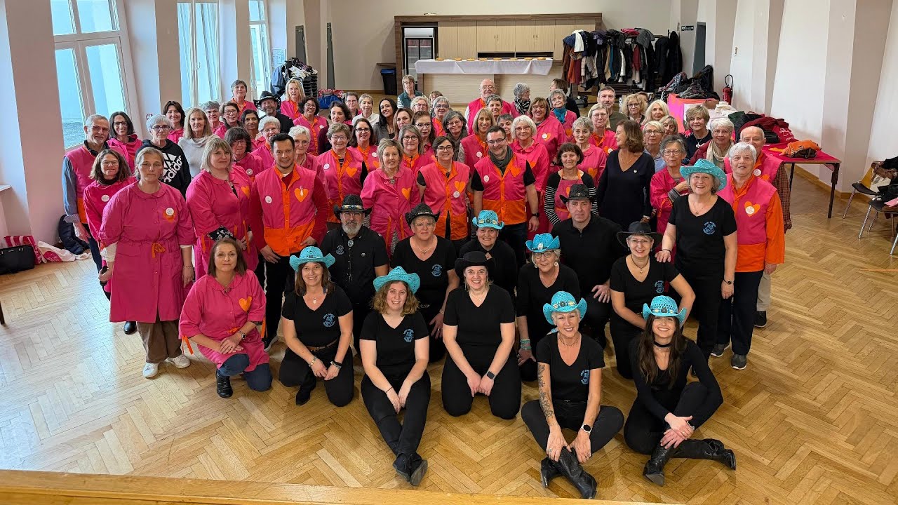 Animation des Lucky Dancers Truchtersheim chez les Blouses Roses de Strasbourg