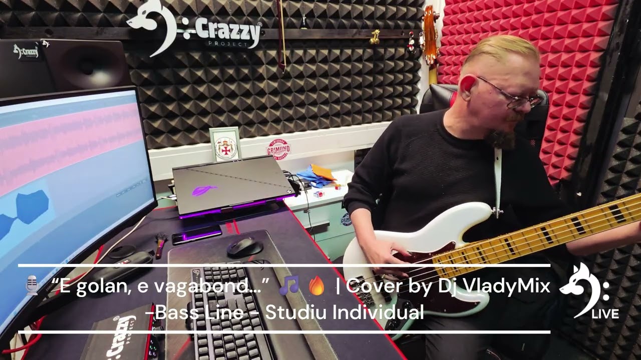 🎙️ “E golan, e vagabond…” 🎵🔥   Cover by Dj VladyMix BASS LINE   STUDIU INDIVIDUAL