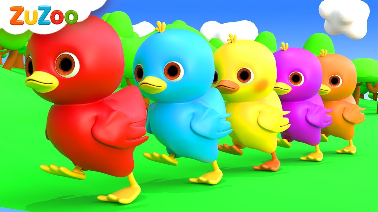 Cinco Patitos (Canci&oacute;n para Aprender los Colores) | Canciones Infantiles | ZuZoo en Espa&ntilde;ol