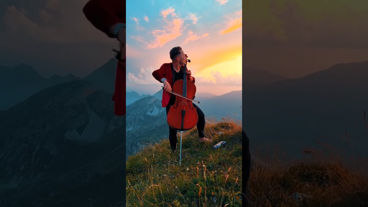 Conquest Of Paradise &hearts;️ Vangelis #cello #mountain #nature #switzerland  #music 