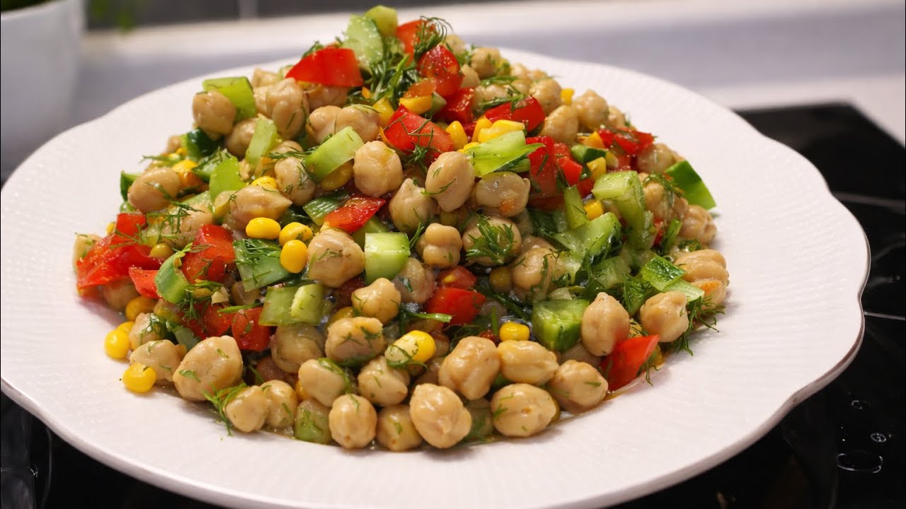 🥬Nohut salatası tarifi | Nasıl yapılır? ❗️طرز تهیه سالاد نخود 🥗