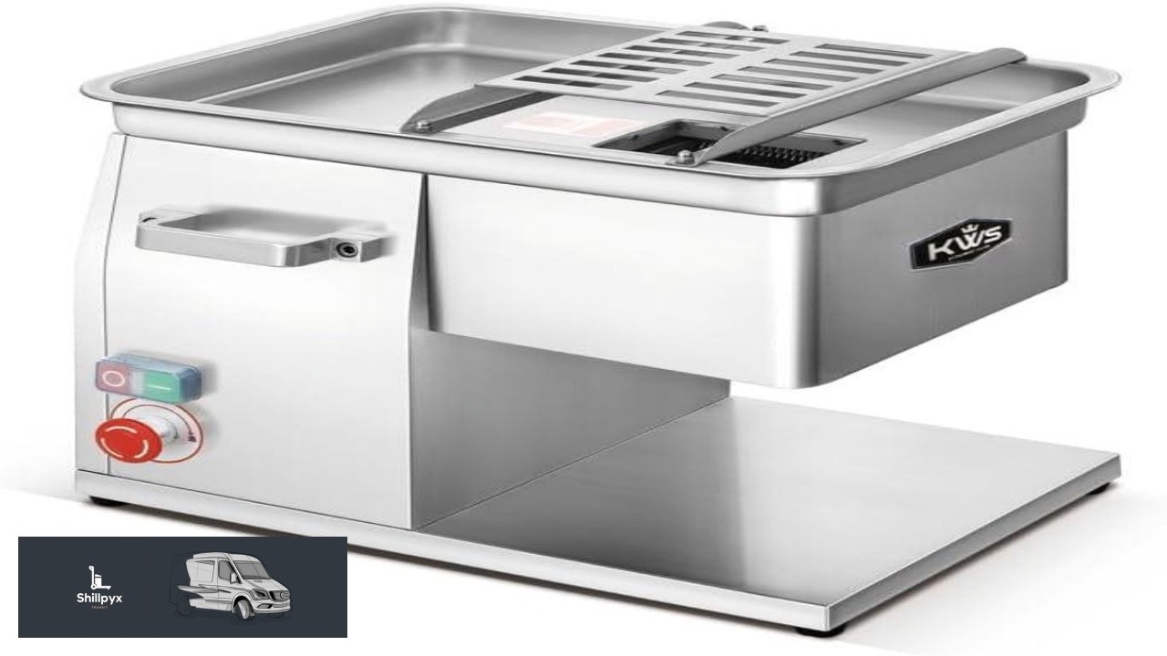 KWS SL 48 1320W 1.8HP Electric Stainless Steel Fresh Meat Cutter for Restaurant Deli Butcher
