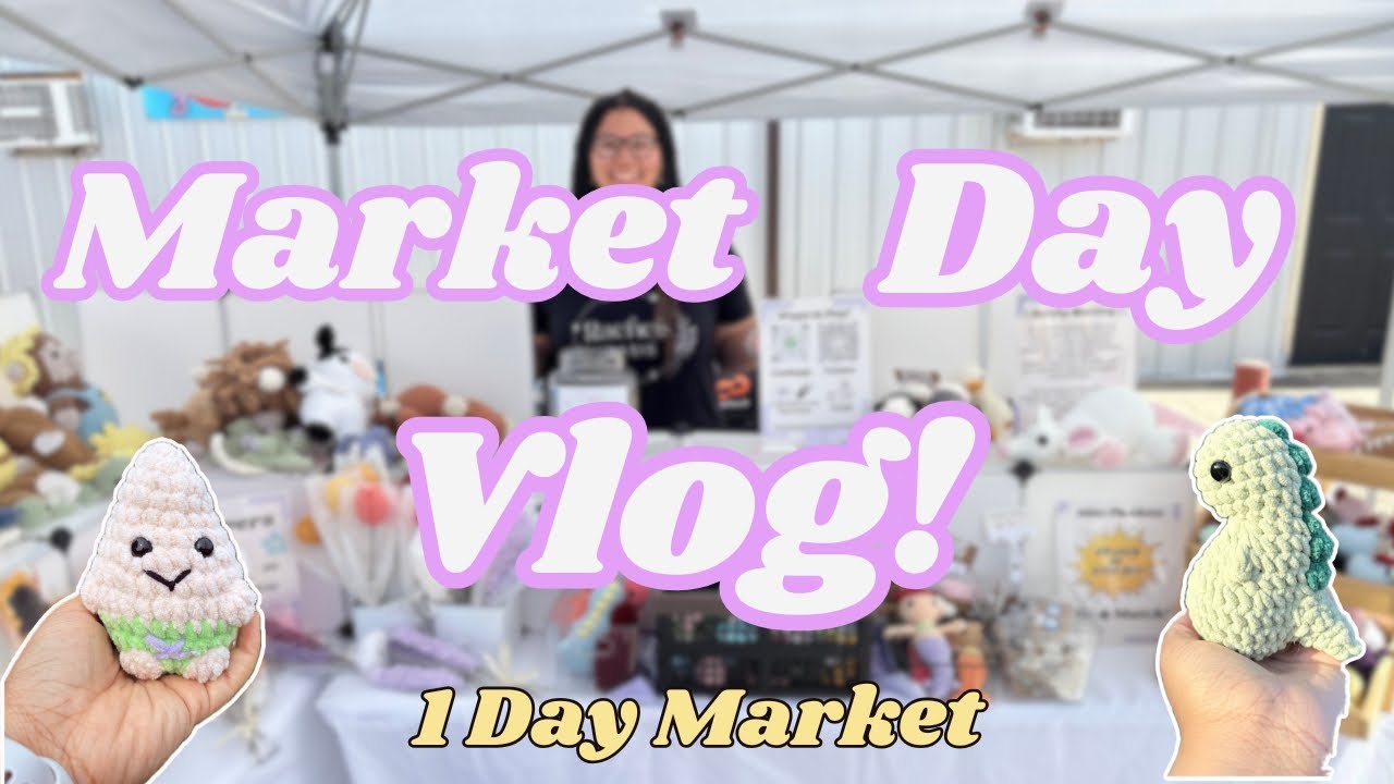 How to survive a WINDY market 🌬️ | Crochet Market Vlog Ep.7