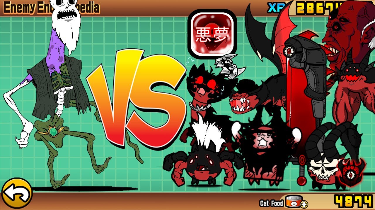 The Battle Cats - Ancient Immortal Papaluga VS Nightmare Bosses!