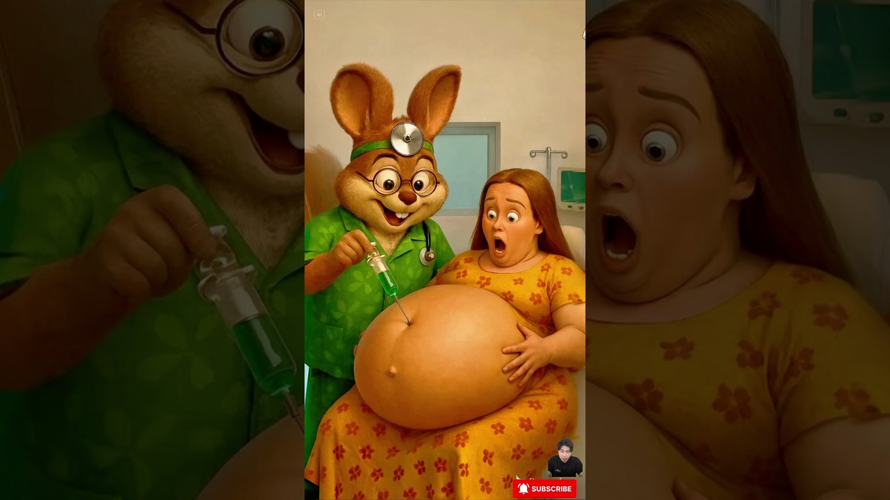 ❤️ Evolution Animal : squirrel doctor and pregnant woman in hospital room🥰AltaAi✅