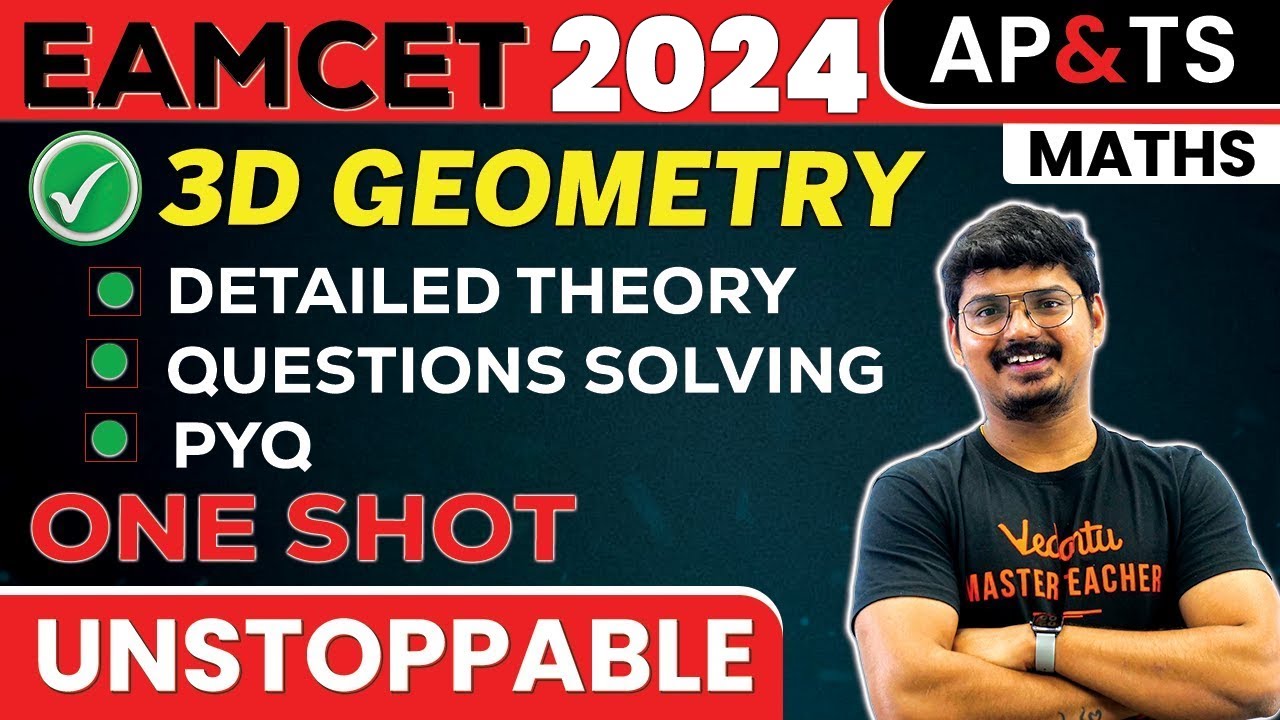 3D Geometry One Shot | Maths | EAMCET 2024 | Telangana and AP | Goutham Sir
