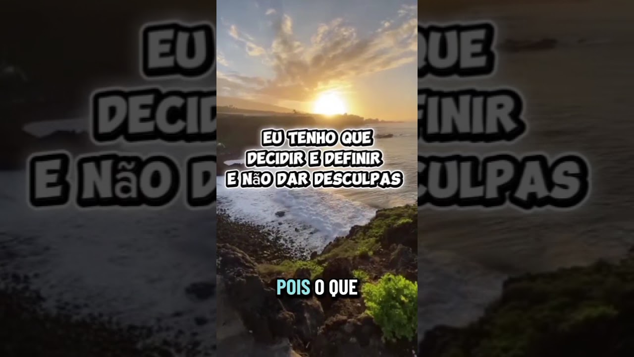 Devocional Diário 01744 - Eu Tenho que Decidir e Definir e não dar Desculpas 