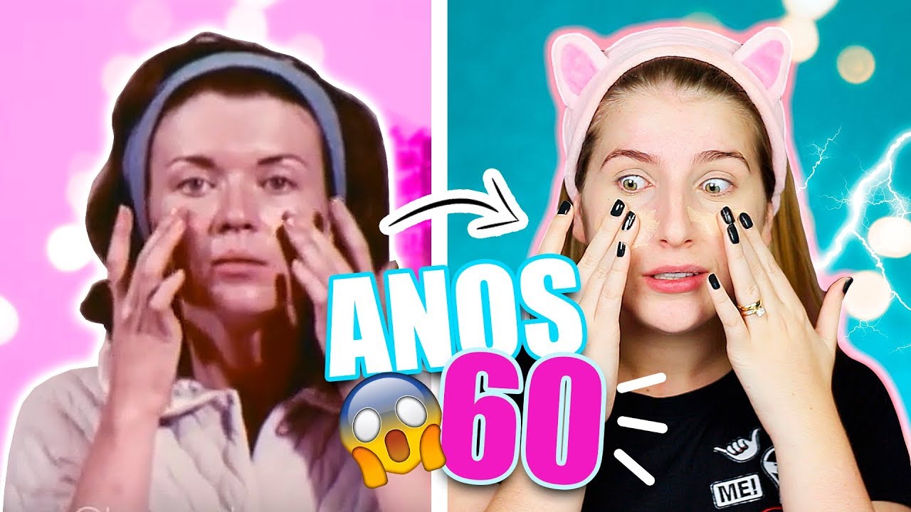 IMITEI UM TUTORIAL DE MAQUIAGEM REAL DOS ANOS 60!