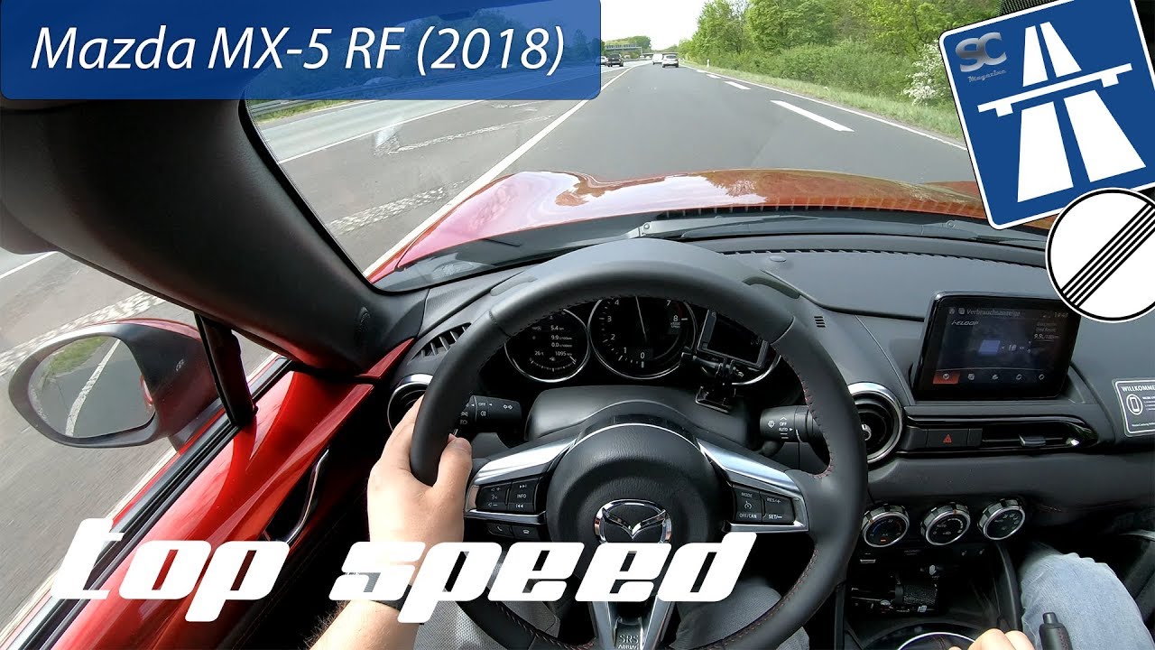Mazda MX-5 RF (2018) on German Autobahn - POV Top Speed Drive