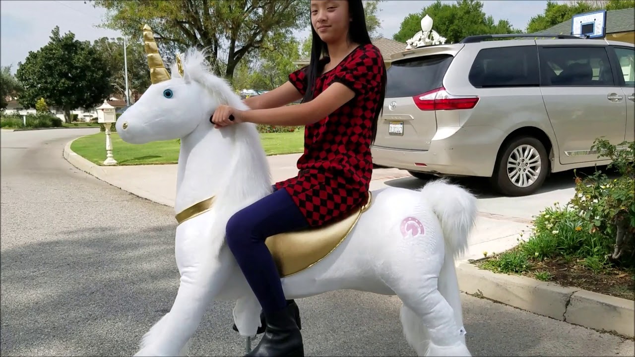 Medallion Ride On Horse in LARGE SIZE UNICORN for Adults